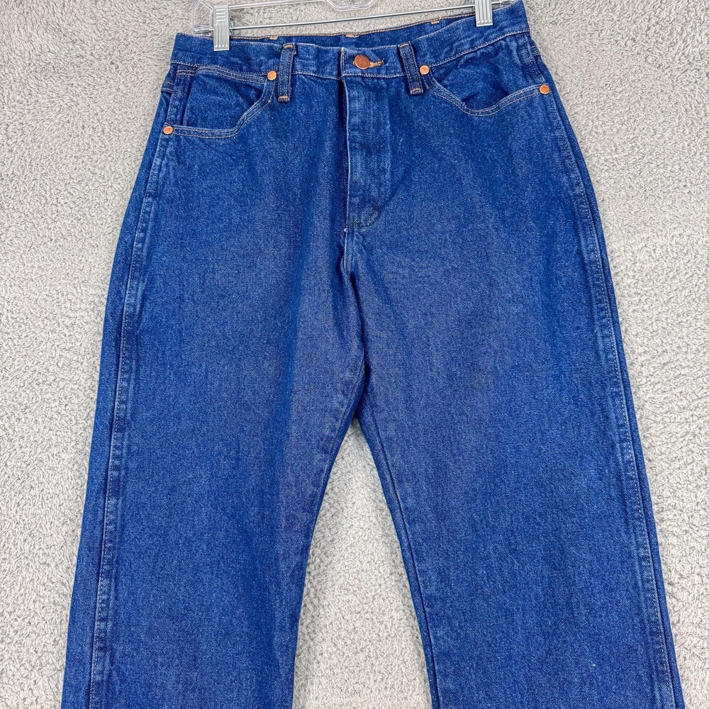 Wrangler Jeans Womens 9 Blue 14MWZG Cowgirl Rodeo High Rise Straight Denim 30x31 - Picture 4 of 14